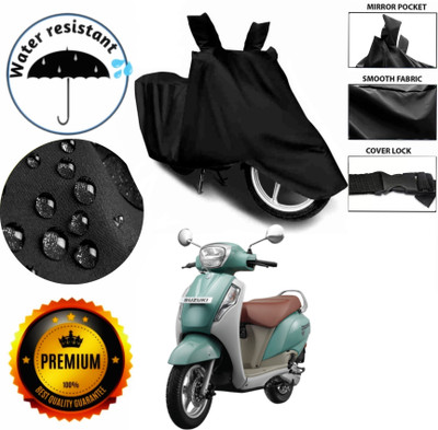 Gaffar Enterprise Waterproof Two Wheeler Cover for Suzuki(Access 125, Black)