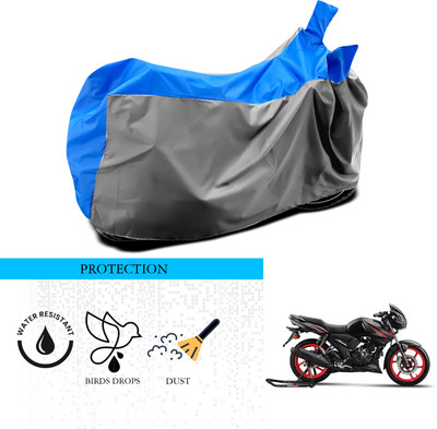 ANTHUB Waterproof Two Wheeler Cover for TVS(Apache, Grey, Blue)