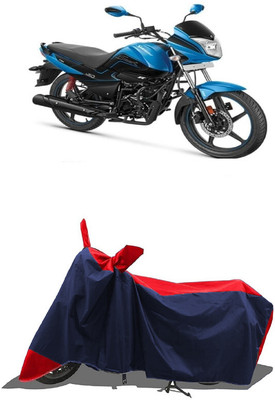 SUGASHRI Waterproof Two Wheeler Cover for Hero(Splendor I Smart, Red, Blue)