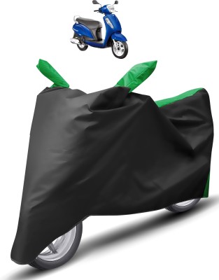 Caronix Two Wheeler Cover for Suzuki(Access 125, Green)