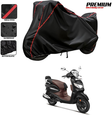 DeepShakshi AUTOMOTIVE Two Wheeler Cover for Hero(Pleasure Plus, Black, Red)
