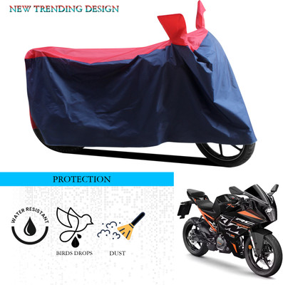 ANTHUB Waterproof Two Wheeler Cover for KTM(RC 200, Black, Red)