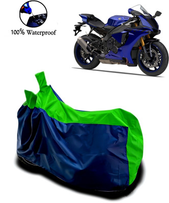 Autofly Waterproof Two Wheeler Cover for Yamaha(YZF R1, Blue, Green)