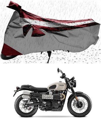 Ascension Two Wheeler Cover for Triumph(Street Scrambler, Silver, Maroon)