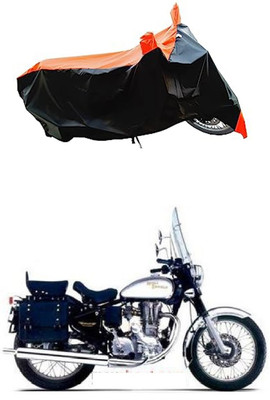 VESMEI Two Wheeler Cover for Royal Enfield(Machismo 350, Orange)