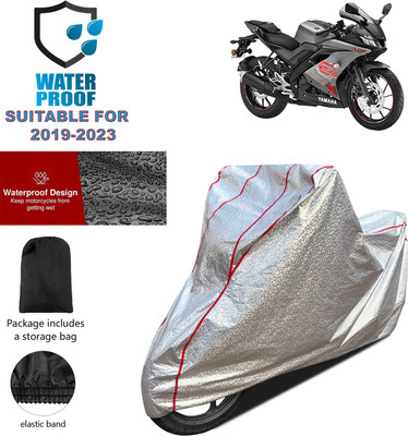 PAGORA Waterproof Two Wheeler Cover for Yamaha(YZF R15 V3.0, Silver)