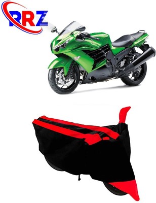 RRZ Waterproof Two Wheeler Cover for Kawasaki(Ninja ZX-14R, Black, Red)