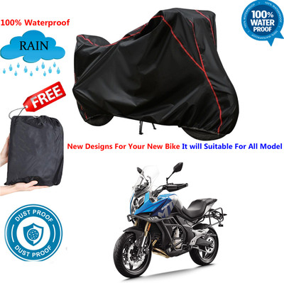 OliverX Waterproof Two Wheeler Cover for CFMoto(650MT, Black)