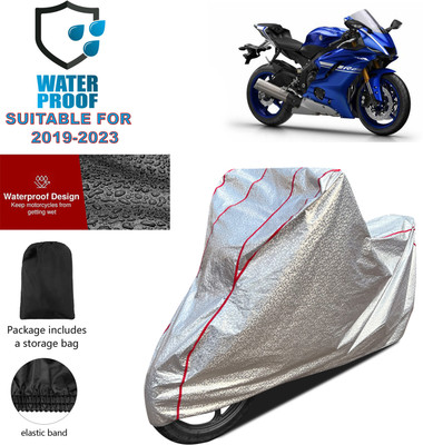 GOSHIV-car and bike accessories Waterproof Two Wheeler Cover for Yamaha(YZF R25, Silver)