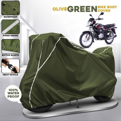 AutoGalaxy Waterproof Two Wheeler Cover for Bajaj(Platina, Green)