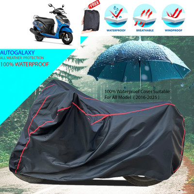 AutoGalaxy Waterproof Two Wheeler Cover for Yamaha(Alpha, Black)
