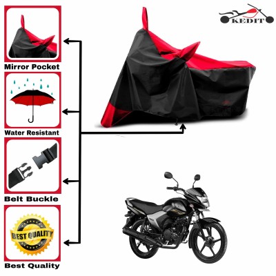 AASHTIK MART Two Wheeler Cover for Yamaha(Saluto, Red, Black)