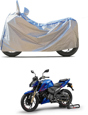 CODOKI Waterproof Two Wheeler Cover for TVS(Apache RTR 200, Silver)