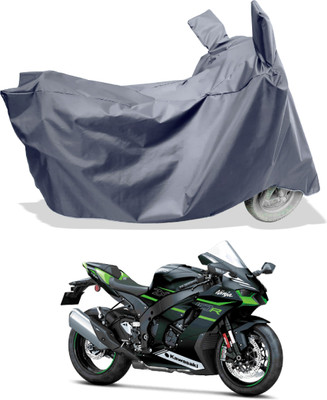 Amexride Two Wheeler Cover for Kawasaki(Ninja ZX-10R BS6, Grey)