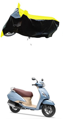 VESMEI Two Wheeler Cover for TVS(Jupiter Grande, Yellow, Black)