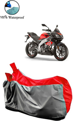 Autofly Waterproof Two Wheeler Cover for Aprilia(Tuono 150, Grey, Red)