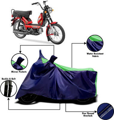 AUCTIMO Two Wheeler Cover for TVS(Heavy Duty Super XL, Multicolor)