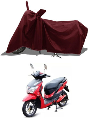 KEDIT Two Wheeler Cover for Hero(Electric Dash BS6, Maroon)