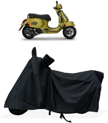 Tricway Two Wheeler Cover for Vespa(GTS Super 125, Black)