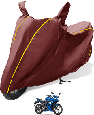 Auto Hub Waterproof Two Wheeler Cover for Suzuki(Gixxer SF, Maroon)