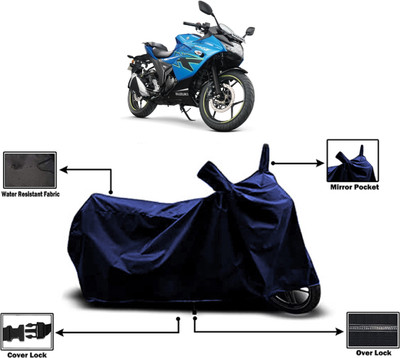 Amexride Two Wheeler Cover for Suzuki(Gixxer SF 150, Blue)