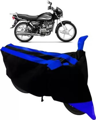 RONISH Waterproof Two Wheeler Cover for Hero(Splendor Plus, Blue, Black)