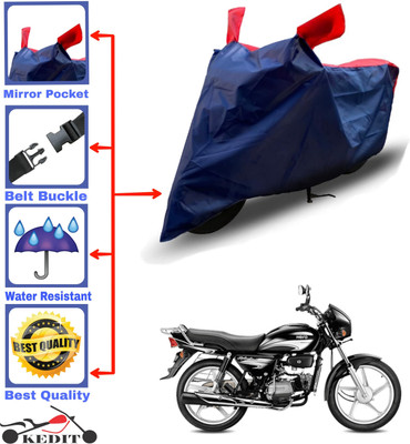 KEDIT Two Wheeler Cover for Hero(MotoCorp Splendor Plus, Red, Blue)