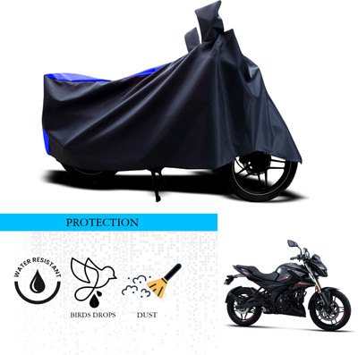 ANTHUB Waterproof Two Wheeler Cover for Bajaj(Pulsar N160, Black, Blue)