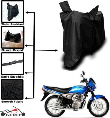 KEDIT Two Wheeler Cover for Bajaj(Wind 125, Black)
