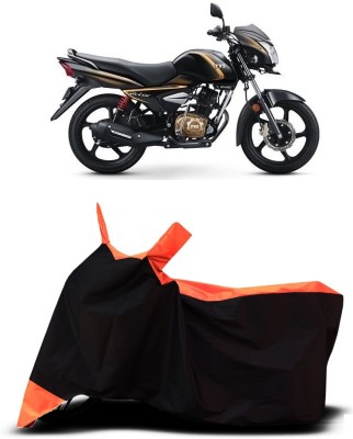 VESMEI Two Wheeler Cover for TVS(Victor Premium BS6, Orange)