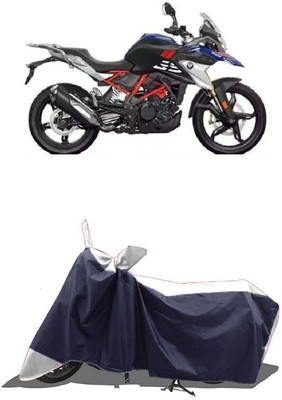 SUGASHRI Waterproof Two Wheeler Cover for BMW(G 310 GS, White, Blue)