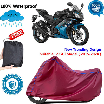AUTOCAD Waterproof Two Wheeler Cover for Yamaha(YZF R15 Ver 2.0, Maroon)