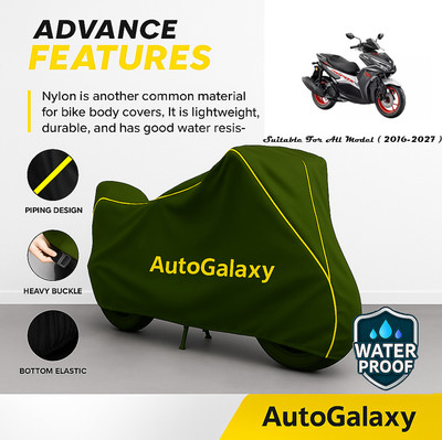 AutoGalaxy Waterproof Two Wheeler Cover for Yamaha(Aerox 155 Maxi, Green)