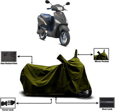 Amexride Two Wheeler Cover for Hero Electric(Electric Optima HS500 ER, Green)