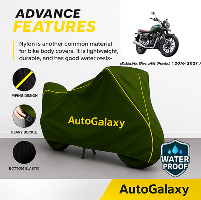 AutoGalaxy Waterproof Two Wheeler Cover for Honda(Hness CB350, Green)