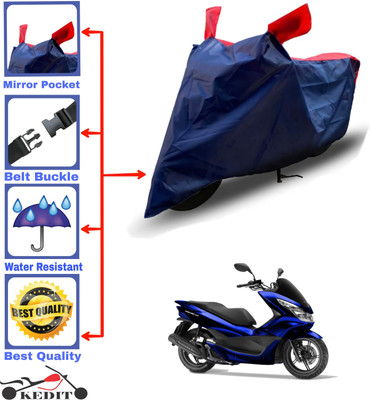 AASHTIK MART Two Wheeler Cover for Honda(PCX 125 BS6, Red, Blue)