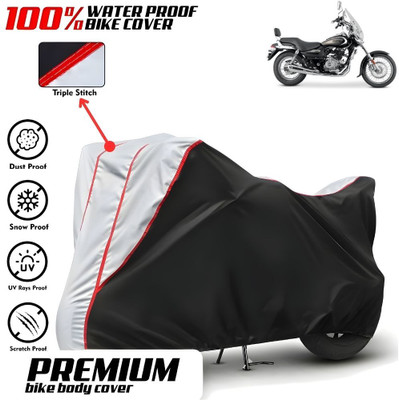 Mwiss Waterproof Two Wheeler Cover for Bajaj(Avenger 220 Street, Black, Silver)