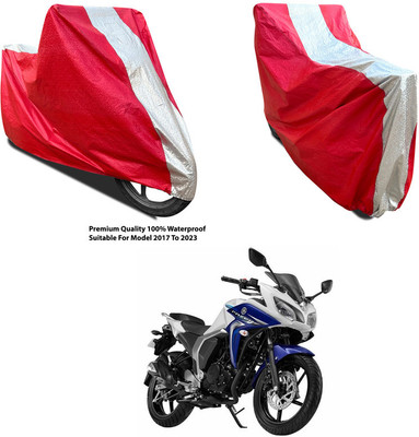 AutoGalaxy Waterproof Two Wheeler Cover for Yamaha(Fazer-FI BS6, Silver, Red)
