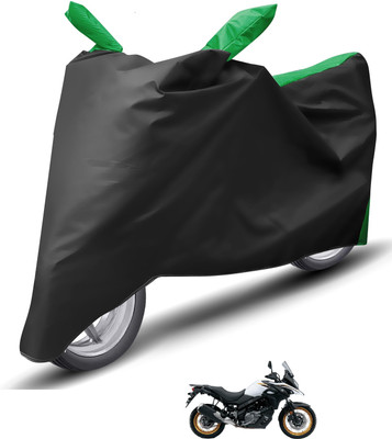 Caronix Waterproof Two Wheeler Cover for Suzuki(V-Strom 650 XT, Green)