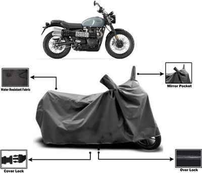 Amexride Two Wheeler Cover for Triumph(Street Scrambler, Grey)