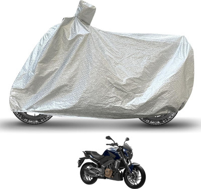 Caronix Waterproof Two Wheeler Cover for Bajaj(Dominar 400, Silver)