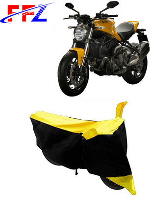 FFZ Waterproof Two Wheeler Cover for Ducati(Multistrada, Black, Yellow)