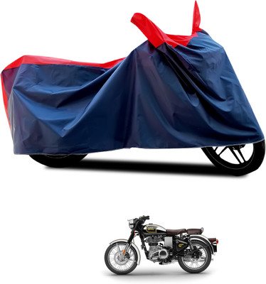 PAGORA Waterproof Two Wheeler Cover for Royal Enfield(Bullet 500, Black, Red)