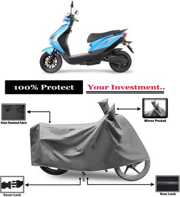 Amexride Two Wheeler Cover for Ampere(E Lite, Grey)