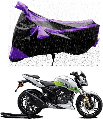 Furious3D Two Wheeler Cover for TVS(Apache RTR 200 Fi E100, Purple, Black)