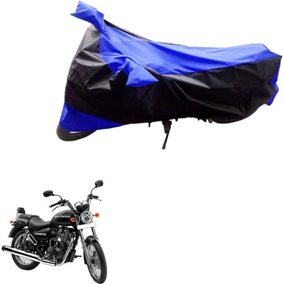 Mdstar Waterproof Two Wheeler Cover for Royal Enfield(Thunderbird 500, Black, Blue)