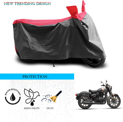 SnehaSales Waterproof Two Wheeler Cover for Royal Enfield(Classic Stealth Black, Grey, Red)