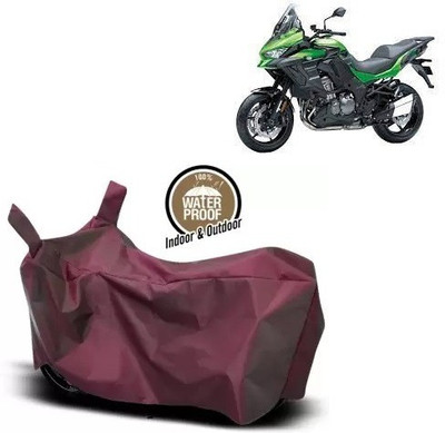 OliverX Waterproof Two Wheeler Cover for Kawasaki(Versys 1000, Maroon)
