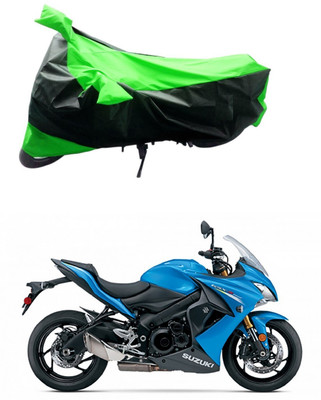 Mdstar Waterproof Two Wheeler Cover for Suzuki(GSX S1000F, Green, Black)