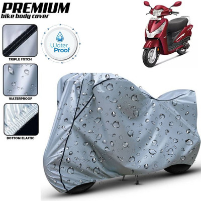kerwa Waterproof Two Wheeler Cover for Hero(Destini 125, Silver, Black)